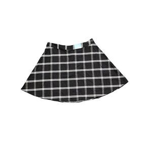 Old Navy Jupe Skater Skirt Black White Plaid Women's Size 8